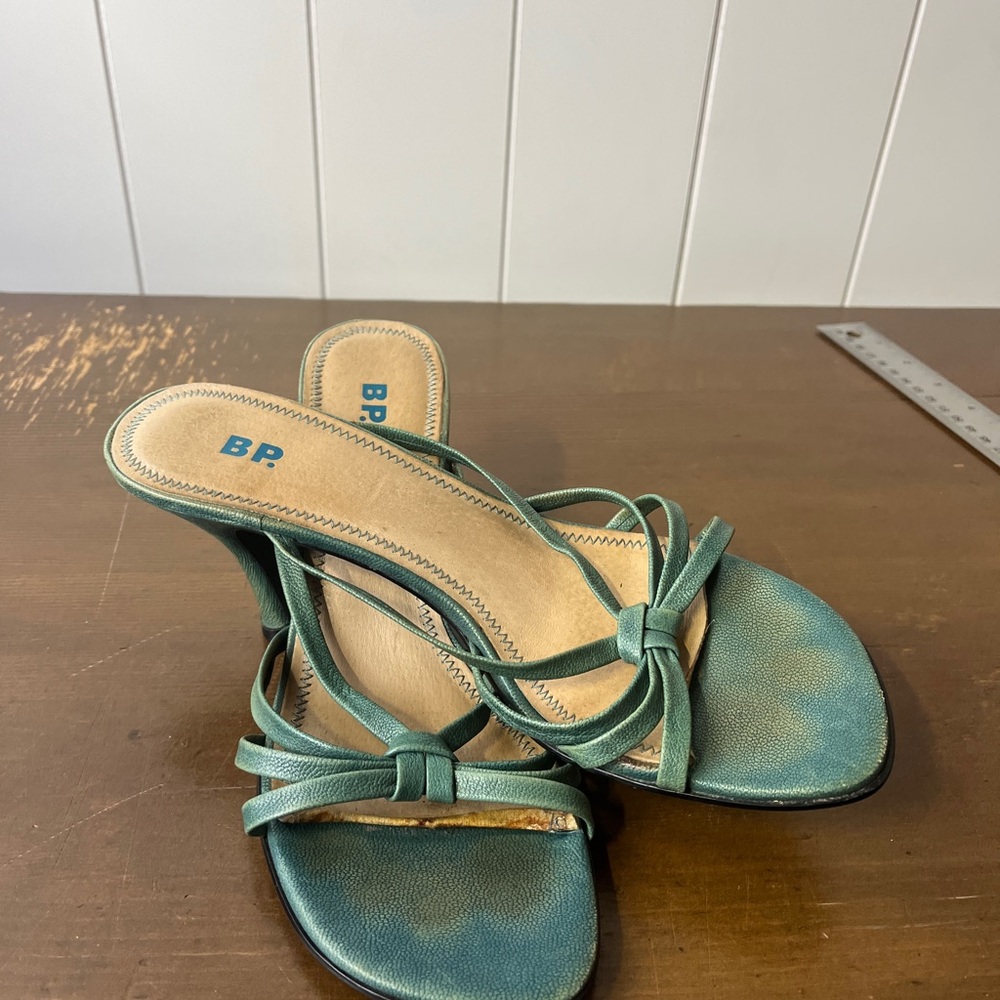 BP Women's Teal Strappy Heels